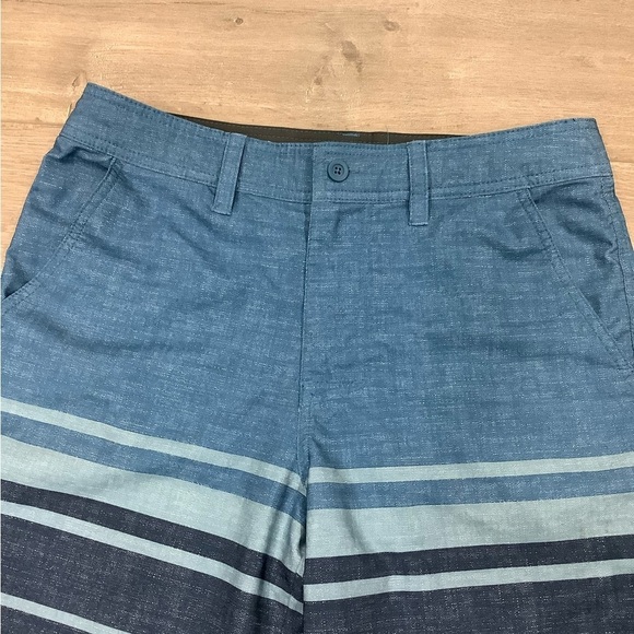 Men's Mossimo Supply Co 30 S Small Swim Shorts Trunks Board Hybrid Stripes Blue - Picture 5 of 8